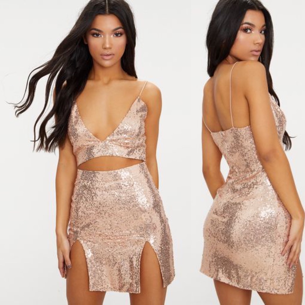 ⭐️CLEARANCE⭐️ PLT ROSE GOLD SEQUIN DRESS